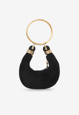 Chloé Bracelet Suede Crossbody Bag Black CH25US623P57001_Black_41114650