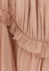Chloé Silk Ruffled Dress Pink CH26SRO080016H7_Biscuit Pink_41114637
