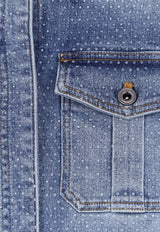 Self-Portrait Washed Denim Playsuit Blue RS26801JSABLBLUE_BLUE_42176870