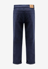 Brunello Cucinelli Logo Patch Straight-Leg Jeans Blue M277PD3210C7193_Blue_40000095