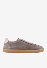 Brunello Cucinelli Suede Low-Top Sneakers Taupe MZUMGLJ336CIK14_NEBBIA PANAMA FUMO_40000108