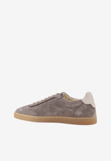 Brunello Cucinelli Suede Low-Top Sneakers Taupe MZUMGLJ336CIK14_NEBBIA PANAMA FUMO_40000108