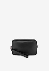 Kiton Ciro Paone Logo Stamp Pouch Bag Black UBA0011N0126901BLACK_Black_42176786