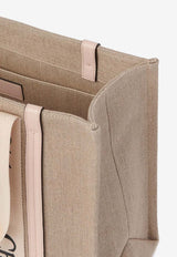 Chloé Medium Woody Tote Bag Beige CHC22AS383I266J5_Cement Pink_41114707