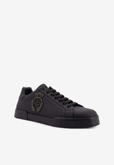 Dolce & Gabbana Portofino Leather Low-Top Sneakers Black CS2330A014180999_Black_40005222