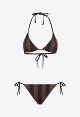 Fendi Striped Halterneck Bikini Brown FXBA28AT8GF13IZ_TABACCO MORO_41974894