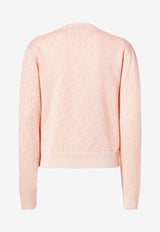 Fendi FF Jacquard Wool Cardigan Pink FZE566AYM1F1UKC_GRAPEFRUIT 26_41974886