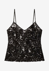 Golden Goose DB Sequined Tulle Cami Top Black GWP02661P00232090100_Black_41114762