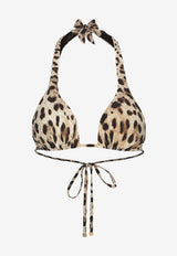 Dolce & Gabbana Leopard Print Halterneck Bikini Top Beige O1A01JONO11HY13M_LEONEW_40005286