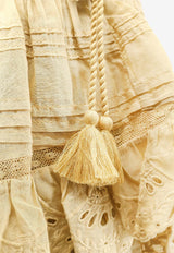 Isabel Marant Etoile Puria Ruffled Mini Shorts Yellow SH0255FAD1J05E10LC_Light Ochre_41973180