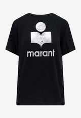 Isabel Marant Etoile Zewel Logo T-shirt Black TS0001FBA1N10E01BK_Black_41973168