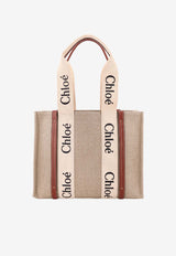 Chloé Woody Tote Bag Beige CHC22AS383I2690U_White - Brown 1_41114757