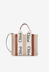Chloé Small Woody Tote Bag Beige CHC22AS397I2690U_White - Brown 1_41114754