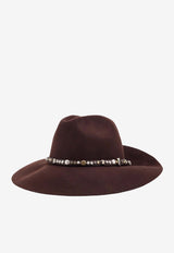 Golden Goose DB Embellished Fedora Hat Brown GUP01079P00067655429_CHICORY COFFEE_38331885