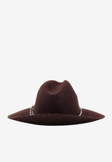 Golden Goose DB Embellished Fedora Hat Brown GUP01079P00067655429_CHICORY COFFEE_38331885