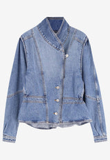 Isabel Marant Dolie Washed Denim Jacket Blue VE0614FAD1H02I30LU_Blue_41973263