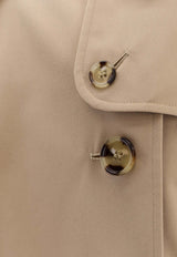 Burberry Double-Breasted Cropped Jacket Beige 8115792A1366_HONEY_40017489