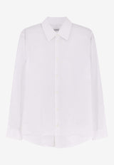 Burberry Long-Sleeved Buttoned Shirt White 8122007A1462_OPTIC WHITE_40017414