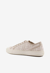 Fendi Domino FF Jacquard Low-Top Sneakers Beige 8E8325AJZXF1GQF_AVORIO TORTORA_42821612