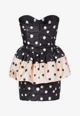 Fendi Polka Dots Strapless Mini Dress Black FDD509AVJQF0GME_Black_42821603