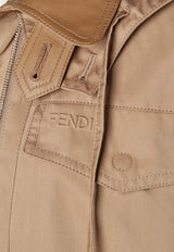 Fendi Zip-Up Bomber Jacket Beige FJ7677AJYJF0QE3_Orzo_42821638