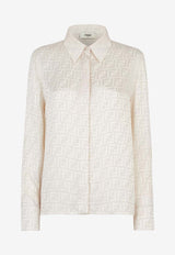 Fendi FF Jacquard Long-Sleeved Shirt White FS8140AJ0ZF1M2A_PENELOPE PANNA_42821580