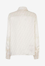 Fendi FF Jacquard Long-Sleeved Shirt White FS8140AJ0ZF1M2A_PENELOPE PANNA_42821580