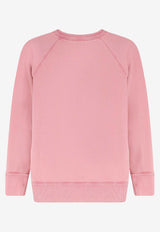 Isabel Marant Etoile Logo Print Crewneck Sweatshirt Pink SW0160FAD1M04EBGBY_BubblegumBurgundy_41973216