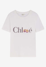 Chloé Logo Print Crewneck T-shirt White CH26SJH08197101_White_41114685