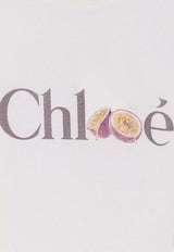Chloé Logo Print Crewneck T-shirt White CH26SJH08197101_White_41114685