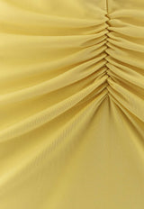 Stella McCartney Draped Mini Dress 6A06393GU3017205_Yellow_40005210