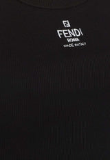 Fendi Logo Embroidered Tank Top Black FS7966ANQMF0GME_Black_42821649