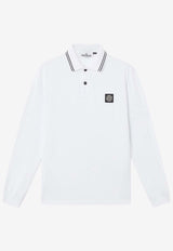 Stone Island Logo-Patched Polo T-shirt L1S152200012S0018V1001_White_43233367