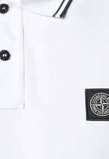 Stone Island Logo-Patched Polo T-shirt L1S152200012S0018V1001_White_43233367