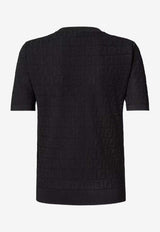 Fendi FF Jacquard Knit Top Black FZXD57AUZRF0GME_Black_42821663