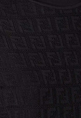 Fendi FF Jacquard Knit Top Black FZXD57AUZRF0GME_Black_42821663