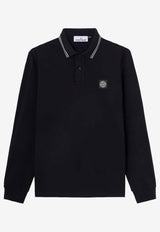 Stone Island Logo-Patched Polo T-shirt L1S152200012S0018V0020_Blue_43233365