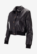 Leather Button-Up Jacket