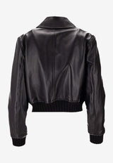 Leather Button-Up Jacket
