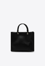 Longchamp Small Cabas Leather Top Handle Bag Black 10309HGO/Q_LONG-001