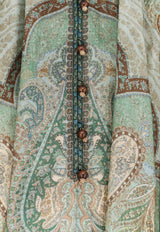 Zimmermann Wanderlust Billow Silk Midi Dress Multicolor 5581DRS262TPTM_Tapestry Teal Multi_44130543