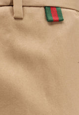 Gucci Straight-Leg Twill Pants Beige 853492ZAQH52578_BISQUE_44132607