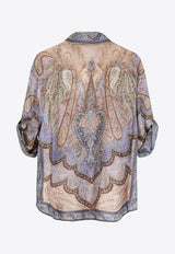 Zimmermann Wanderlust Printed Silk Shirt Multicolor 8624TRS262TPBL_Tapestry Blue Multi_44129864