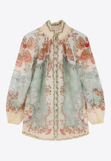 Zimmermann Daylight Printed Blouse Multicolor 4273TRS263WPFM_Wallpaper Floral Mint_44130348