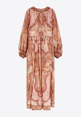 Zimmermann Wanderlust Printed Silk Midi Dress Multicolor 5947DRS262TBML_Tapestry Burgundy Multi_44129990