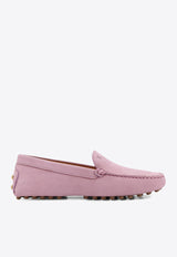 Tod's Gommino Loafers in Nubuck Leather Purple XXW22L0KA20UFQL032_Pink_44130193
