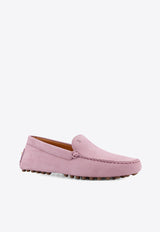 Tod's Gommino Loafers in Nubuck Leather Purple XXW22L0KA20UFQL032_Pink_44130193