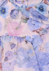 Zimmermann Rebellion Drape Linen and Silk Mini Dress Multicolor 6493DC261SKBLM_Sky Bloom_44130510