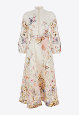 Zimmermann Rebellion Linen Midi Dress Multicolor 9143DC261CRMAV_Cream Aviary_44130182