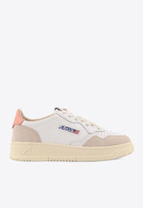 Autry Medalist Leather and Suede Sneakers White AULWLS13WHT PEACH PINK_Bianco Pesca_44128564